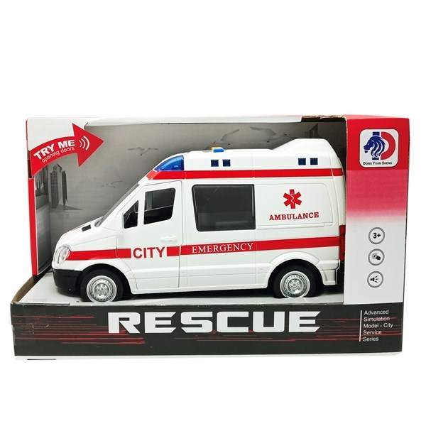Imagen de Ambulancia a fricción con luz y sonido, en caja