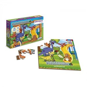 Imagen de Puzzle dinosaurios 35 piezas de madera, XALINGO, en caja