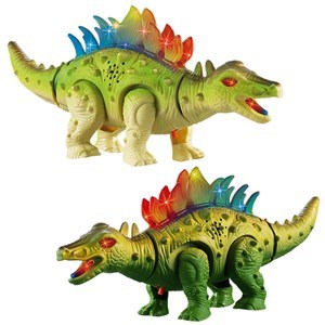 Imagen de Dinosaurio stegosaurio con luz sonido y movimiento, 3AA en caja