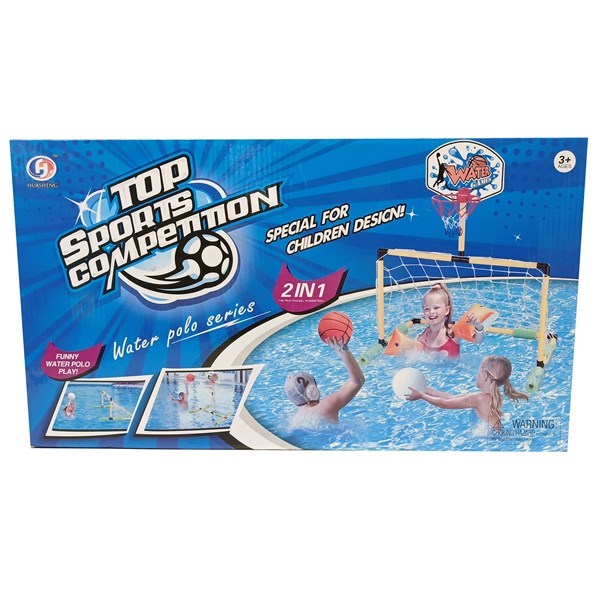 Imagen de Arco y tablero basket flotante para piscina, en caja