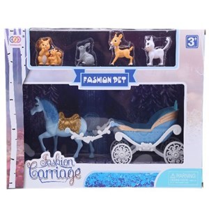Imagen de Caballo y carruaje con 4 animales, en caja