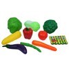 Imagen de Frutas y verduras de plástico, 9 piezas, en red