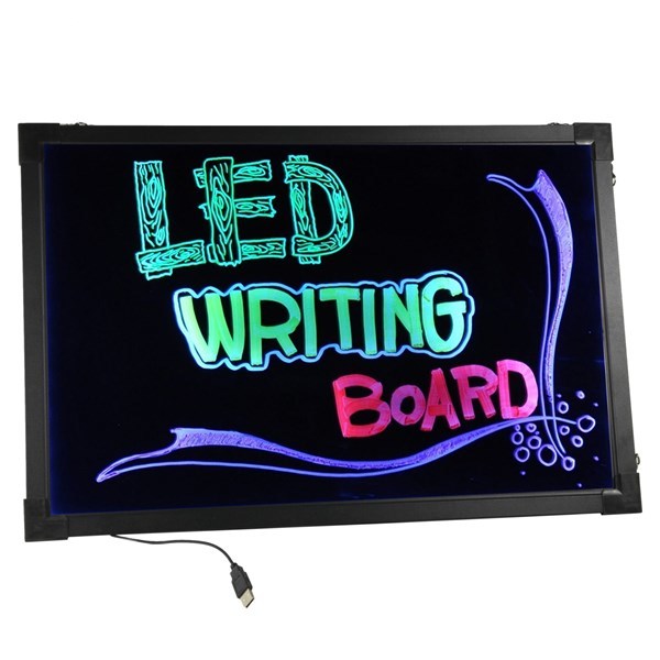 Imagen de Pizarrón led, con franela y marcador, en caja
