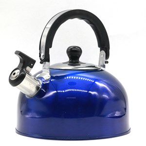 Imagen de Caldera de acero inoxidable 2.5L, mango combinado, en caja, rojo azul negro dorado plateado