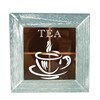 Imagen de Caja para té de madera y vidrio, 4 reparticiones, con diseño
