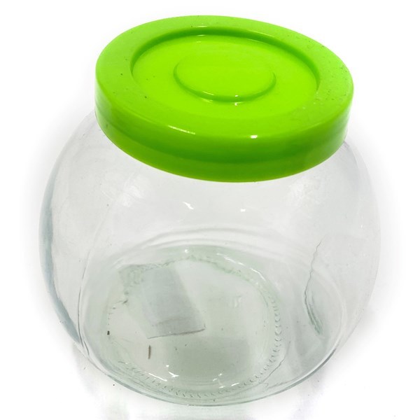 Imagen de Especiero de vidrio x4, con tapa de plástico, en caja