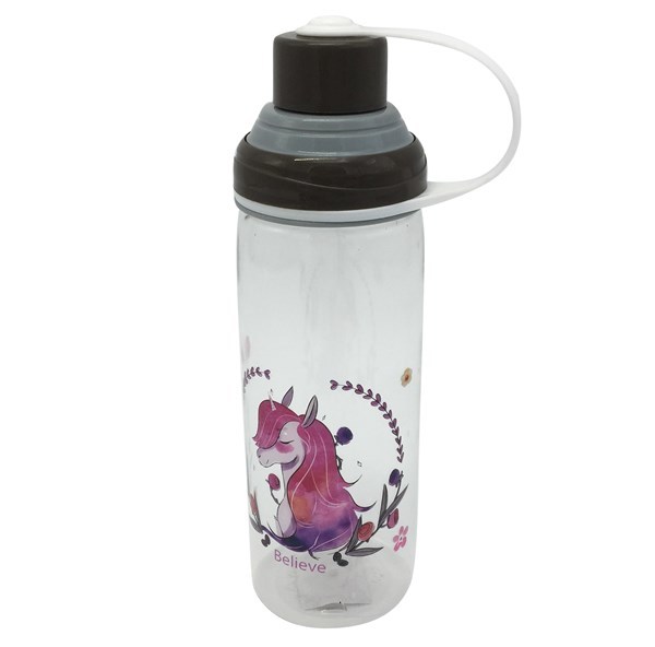 Imagen de Botella de plástico, pico con tapa, con asa, con diseño infantil, 2 diseños