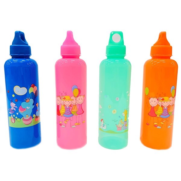 Imagen de Botella de plástico, con diseño infantil, 750ml, varios colores