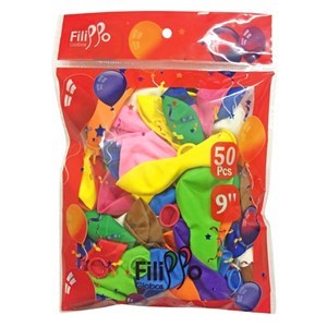 Imagen de Globo 9" FILIPPO multicolor, bolsa x50