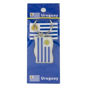 Imagen de Llavero de metal bandera diseño URUGUAY, pack x12