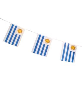 Imagen de Banderines bandera de Uruguay x10 5m, en bolsa
