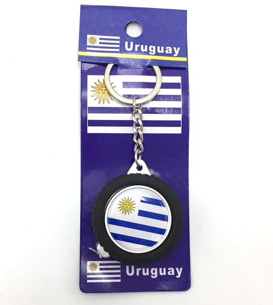 Imagen de Llavero cinta métrica 1m, diseño URUGUAY, pack x12