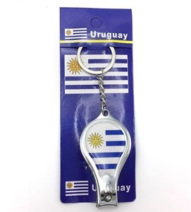 Imagen de Llavero corta uñas, diseño URUGUAY, pack x12
