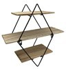Imagen de Mueble, estantería de metal, 3 estantes de madera, 2 diseños
