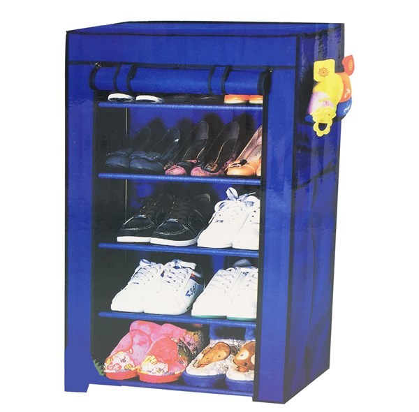 Imagen de Organizador para zapatos, de TNT con cierre, 4 estantes, en caja, varios colores