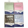 Imagen de Cortina de baño con 8 aros de plástico, de poliéster, varios colores, en bolsa