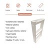 Imagen de Mueble estantería de plástico, 3 estantes, con ruedas, ideal para espacios finos