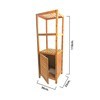 Imagen de Mueble de bambú 2 estantes, con puerta, en caja