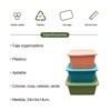 Imagen de Caja organizadora de plástico, con tapa, 16x14x24cm varios colores