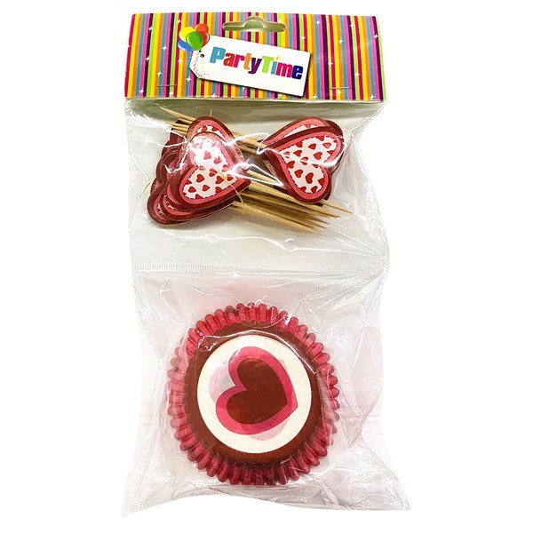Imagen de Molde de papel pirotines para cupcakes x24, con adorno, PACK x12