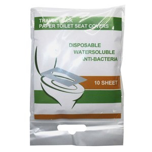 Imagen de Cubre asiento cobertor para inodoro descartable, x10, en bolsa