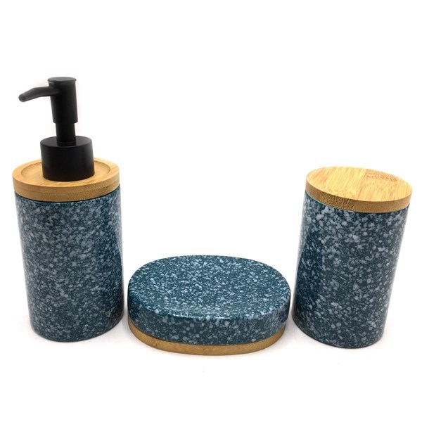 Imagen de Dispensador de jabón de cerámica, con accesorios, en caja, 2 colores