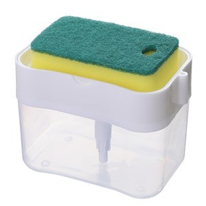 Imagen de Dispensador de jabón y porta esponja de acrílico, en caja