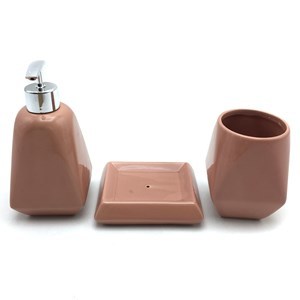 Imagen de Dispensador de jabón de cerámica, con accesorios,en caja