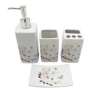 Imagen de Dispensador de jabón de cerámica, con accesorios,en caja, varios diseños