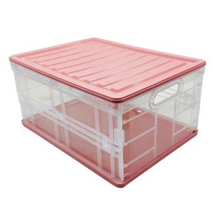 Imagen de Caja organizadora de plástico plegable, con tapa 44x30x19, varios colores