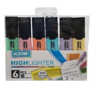 Imagen de Marcadores x4 punta biselada colores pastel, en estuche PVC