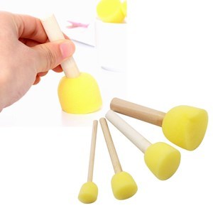 Imagen de Sellos de esponja x4, mango de madera, en bolsa