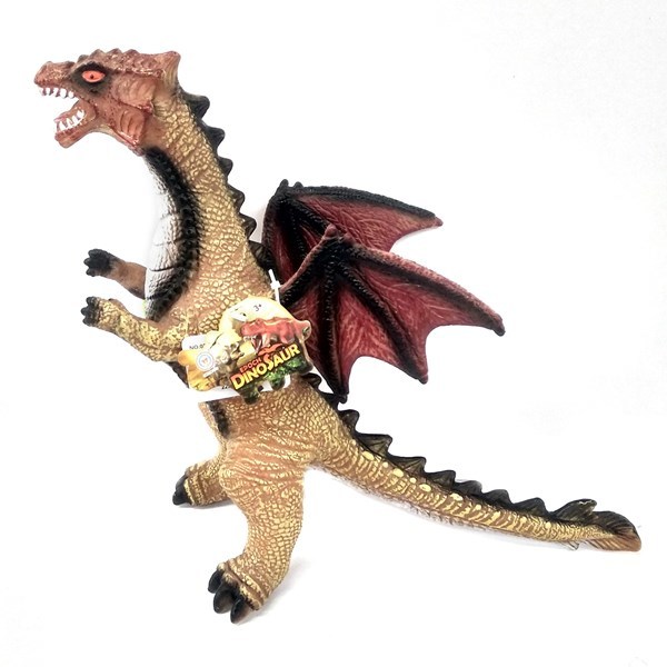 Imagen de Dinosaurio dragón de goma, con luz y sonido, varios colores
