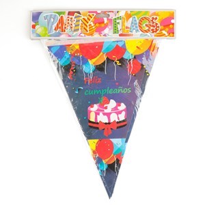 Imagen de Banderines cartón Feliz Cumpleaños, en bolsa, varios diseños