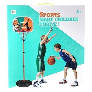 Imagen de Tablero de basket de plástico,altura regulable, 24,5cm base para rellenar con agua o arena, en caja