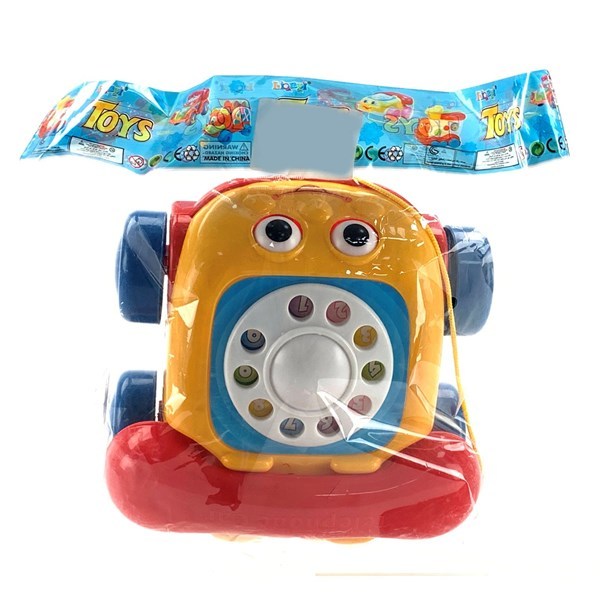 Imagen de Arrastre teléfono con timbre y ojos móviles, en bolsa