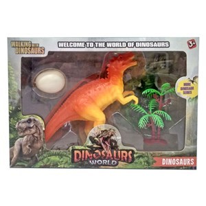 Imagen de Dinosaurio con accesorios, 3 modelos, en caja