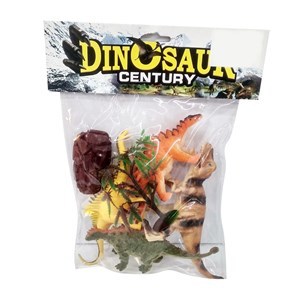 Imagen de Dinosaurios x4 con accesorios, en bolsa
