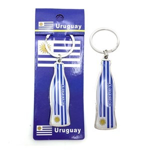 Imagen de Llavero destapador botella, diseño URUGUAY, pack x12