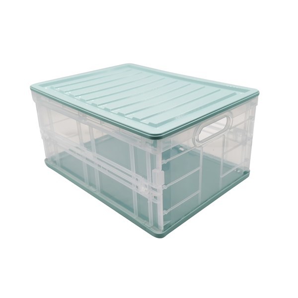 Imagen de Caja organizadora de plástico plegable, con tapa 30x22x15, varios colores