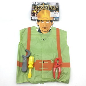 Imagen de Disfraz de constructor chaleco de nylon con accesorios en bolsa