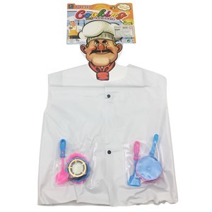 Imagen de Disfraz de cocinero  chaleco de nylon con accesorios en bolsa