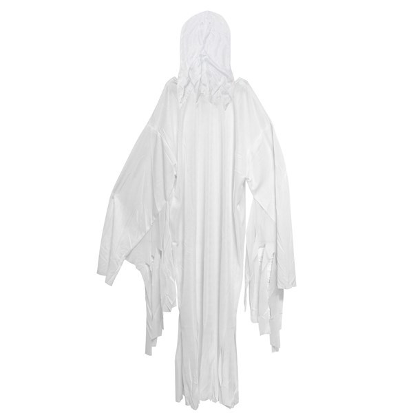 Imagen de Disfraz de fantasma, vestido con flecos y capucha, en bolsa
