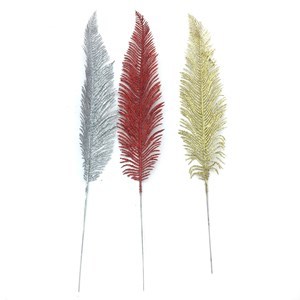 Imagen de Adorno pluma de plástico con brillantina, PACK x12, 3 colores