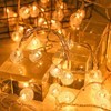 Imagen de Luces led x10, guía de 10 bolas luces blancas, a pila, 2AA, en bolsa