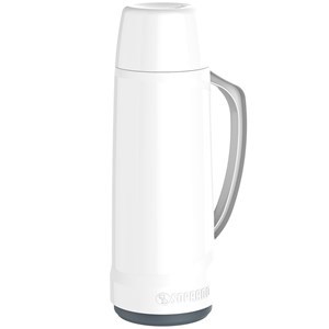 Imagen de Termo 1L CRISTAL SOPRANO BLANCO, ampolla de vidrio tapón ciego