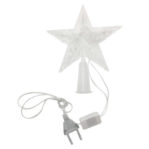 Imagen de Adorno puntero estrella con luz cálida, 220v, en bolsa