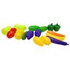 Imagen de Frutas y verduras 18 piezas de plástico, en red