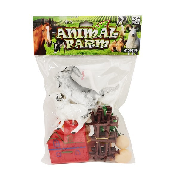 Imagen de Animales de granja x6 con accesorios en bolsa