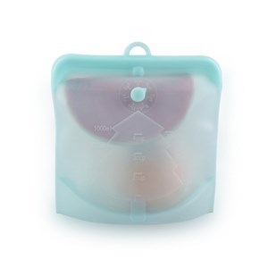 Imagen de Bolsa de silicona reutilizable para alimentos  500ml, para freezer o micoroondas, varios colores